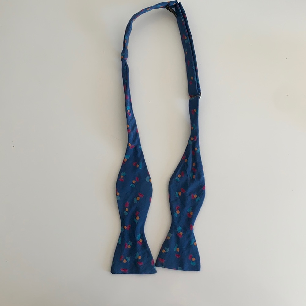 1980s pure silk made in Italy Vintage bow tie
